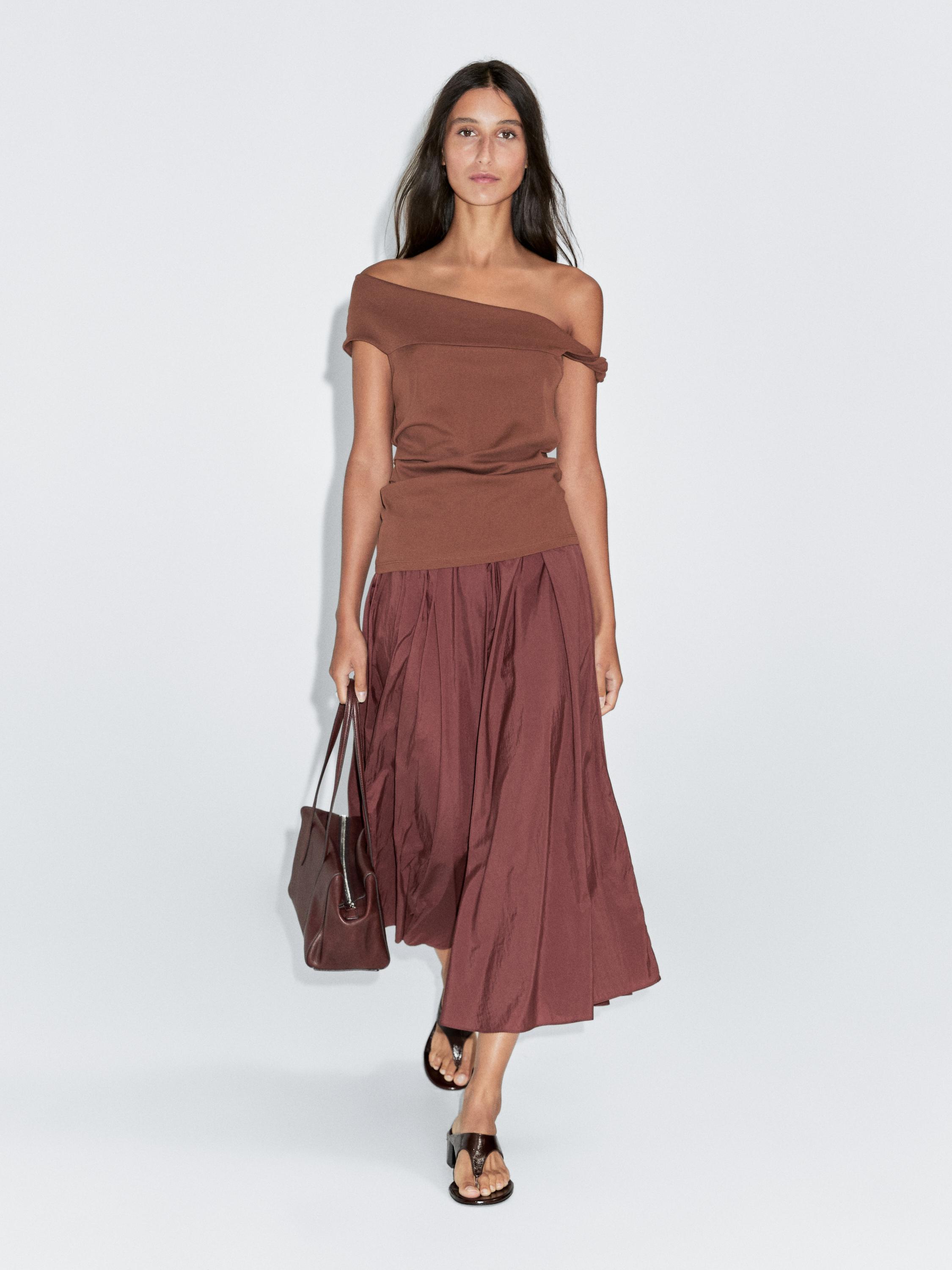 Draped top with knot detail